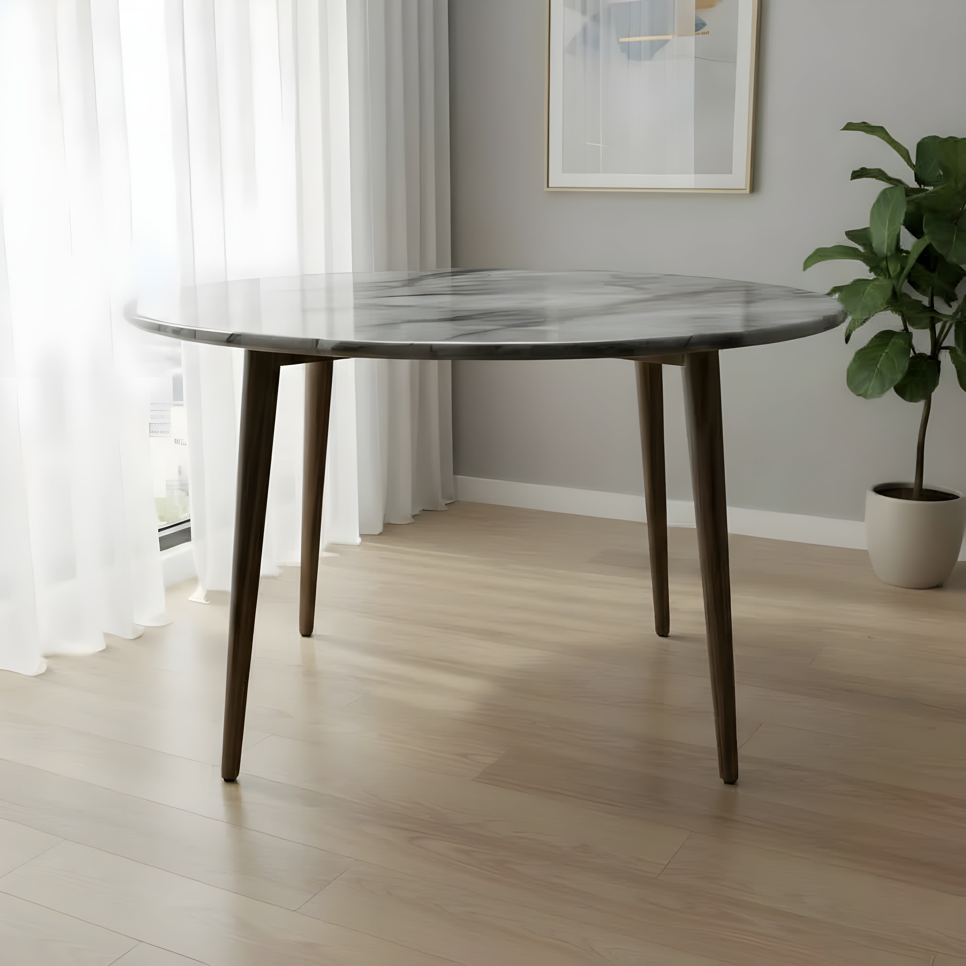 Marble Master Luna Round Marble Dining Table
