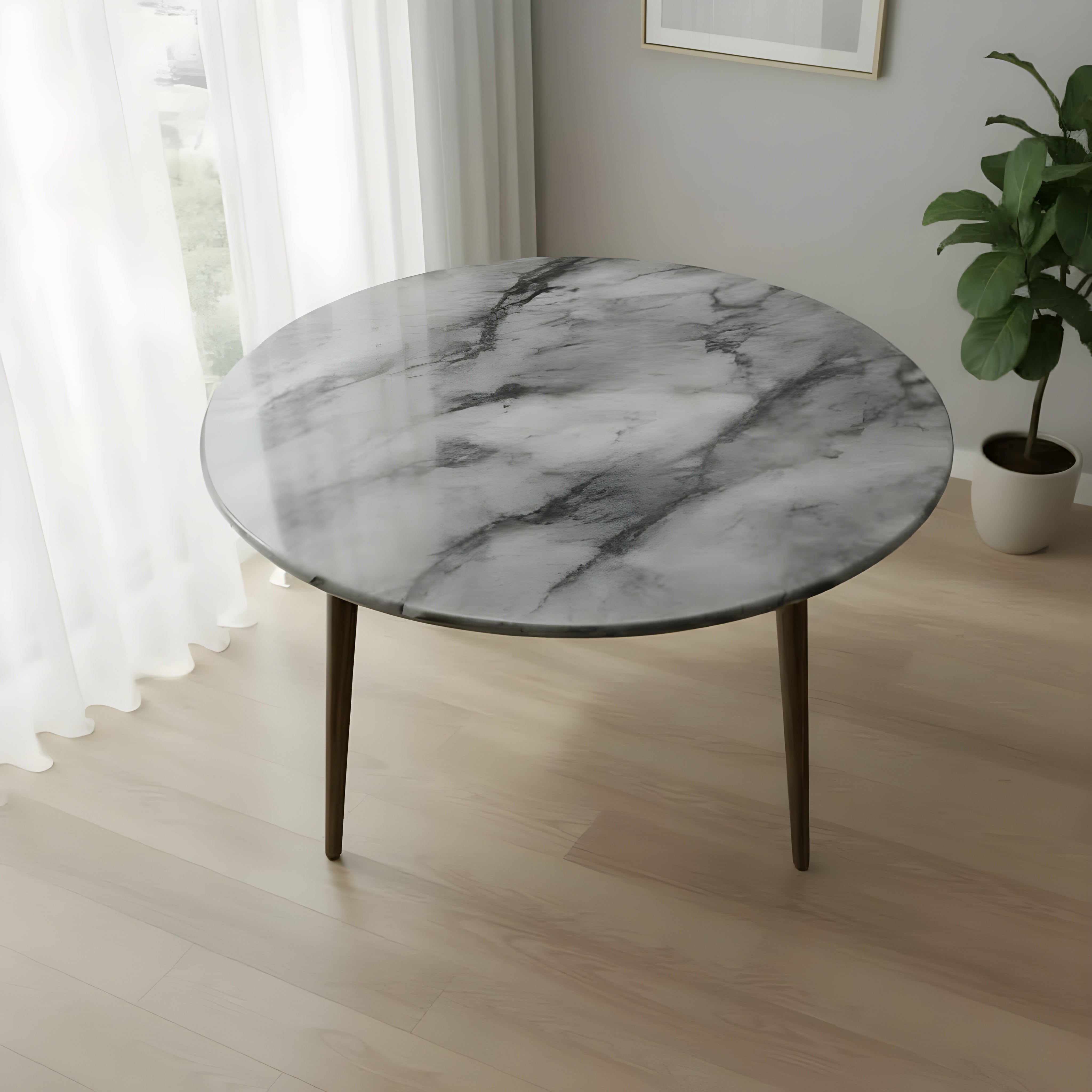 Marble Master Luna Round Marble Dining Table
