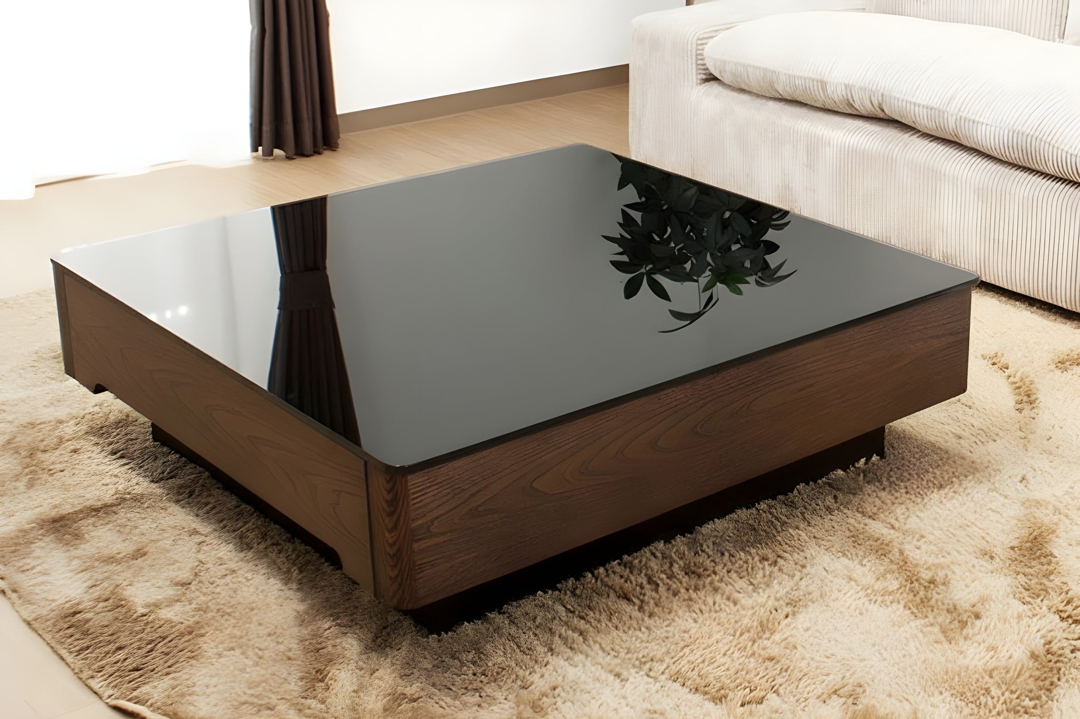 Aero Glass Zen Square Low-Height Coffee Table
